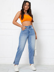 Kotty Women Light Blue Jean High Rise Light Fade Stretchable Jeans