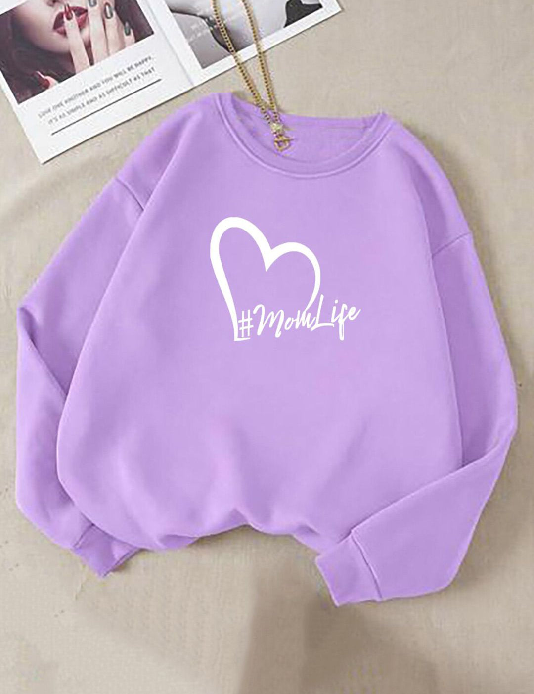 Kotty Graphic Printed Fleece Sweatshirt