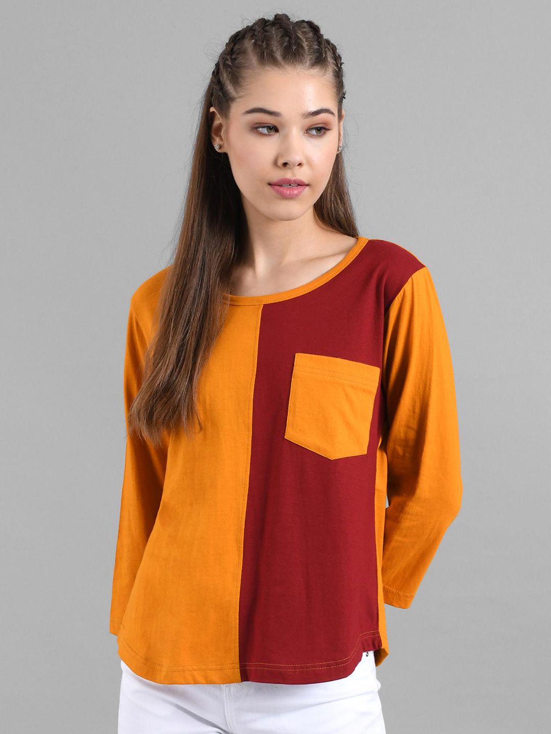 Kotty Colourblocked Round Neck T-shirt