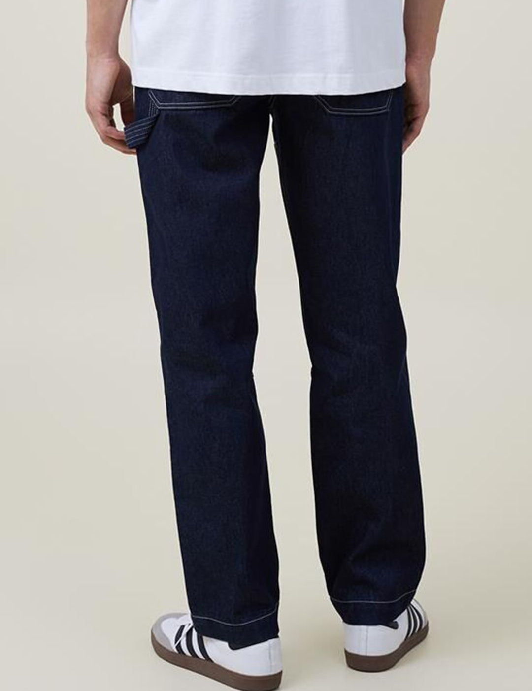 Kotty Men Blue Jean Straight Fit Low-Rise Clean Look Stretchable Jeans