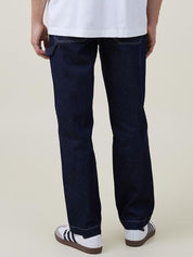 Kotty Men Blue Jean Straight Fit Low-Rise Clean Look Stretchable Jeans