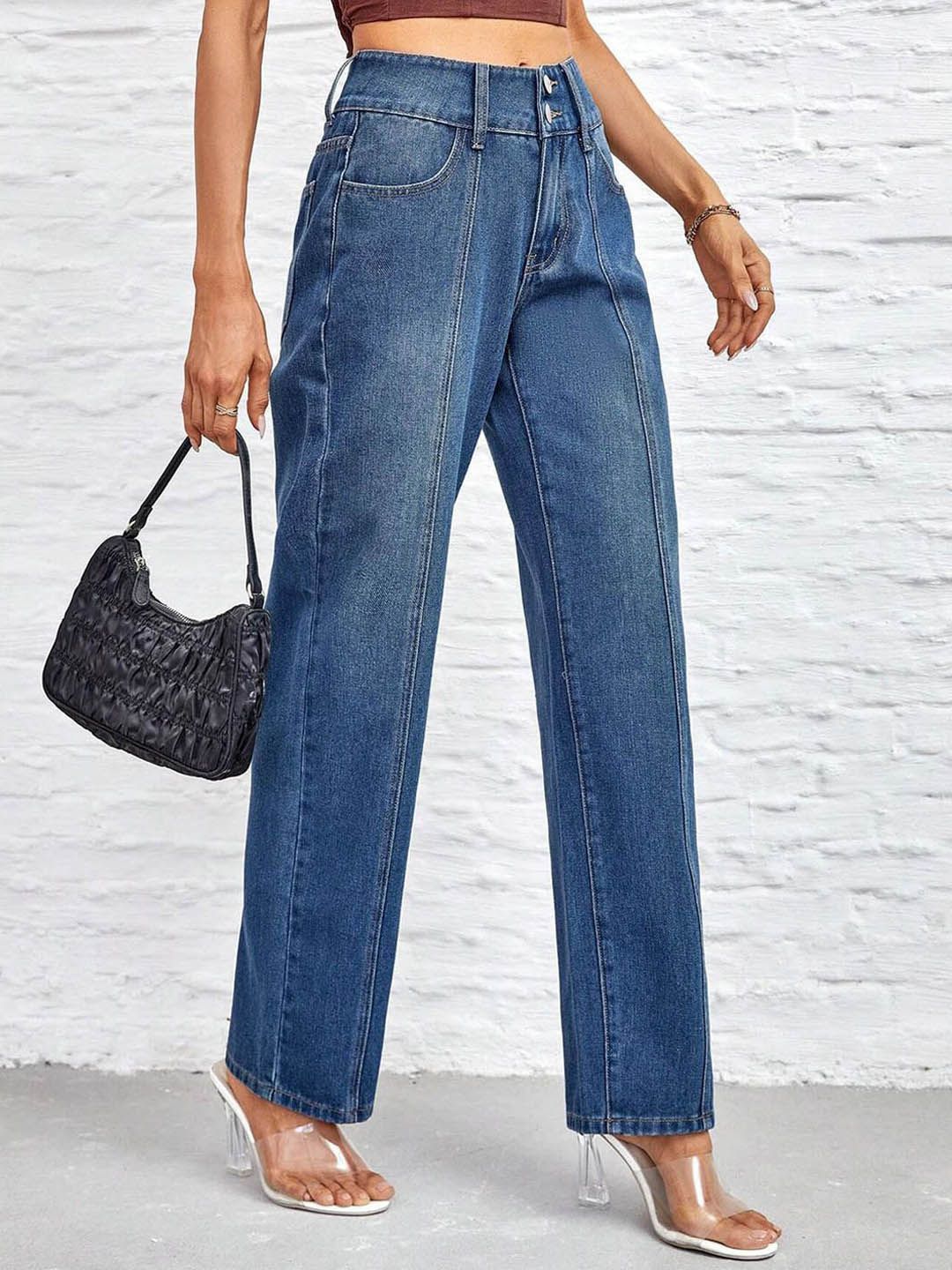 Kotty Women Straight Fit High-Rise Stretchable Jeans