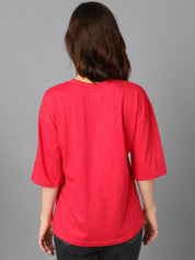 KOTTY Basics Round Neck Drop-Shoulder Sleeves Oversized T-shirt