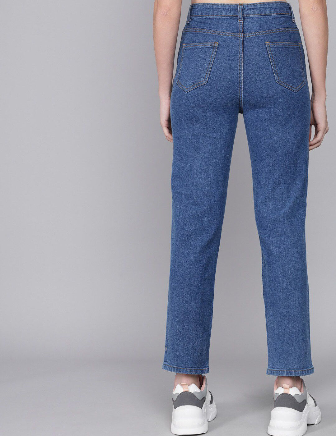 Kotty Women Blue High-Rise Mildly Distressed Light Fade Jeans