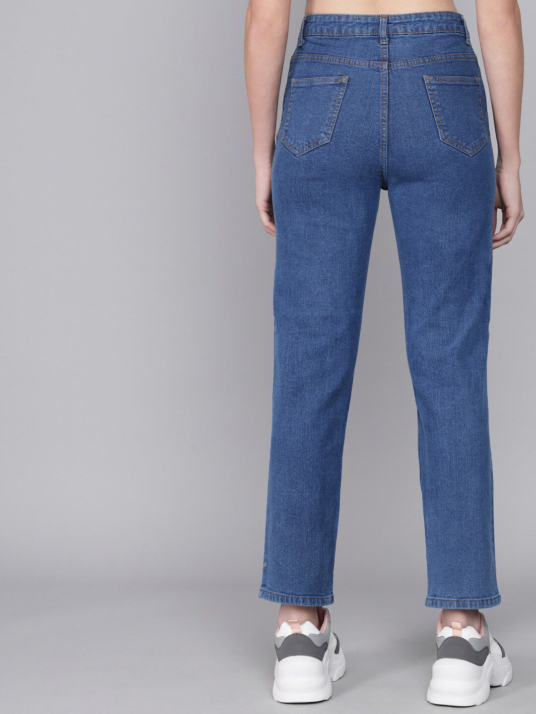 Kotty Women Blue High-Rise Mildly Distressed Light Fade Jeans