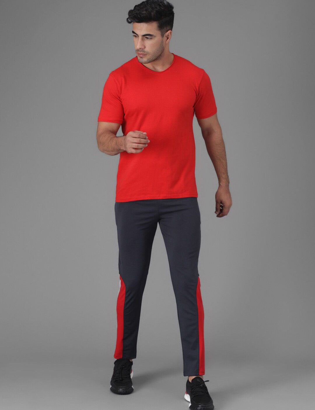 Kitty Men Navy Blue & Solid Straight-Fit Track Pants