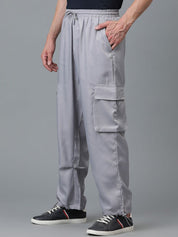 Kotty Men Relaxed Low-Rise Easy Wash Cargos Trousers