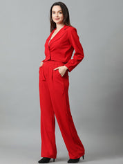 KOTTY BIZwear Basics Notched Lapel Collar Coat With Trousers