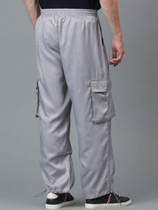 Kotty Men Relaxed Low-Rise Easy Wash Cargos Trousers