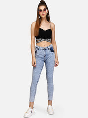 Kotty Women Blue Skinny Fit High-Rise Clean Look Jeans
