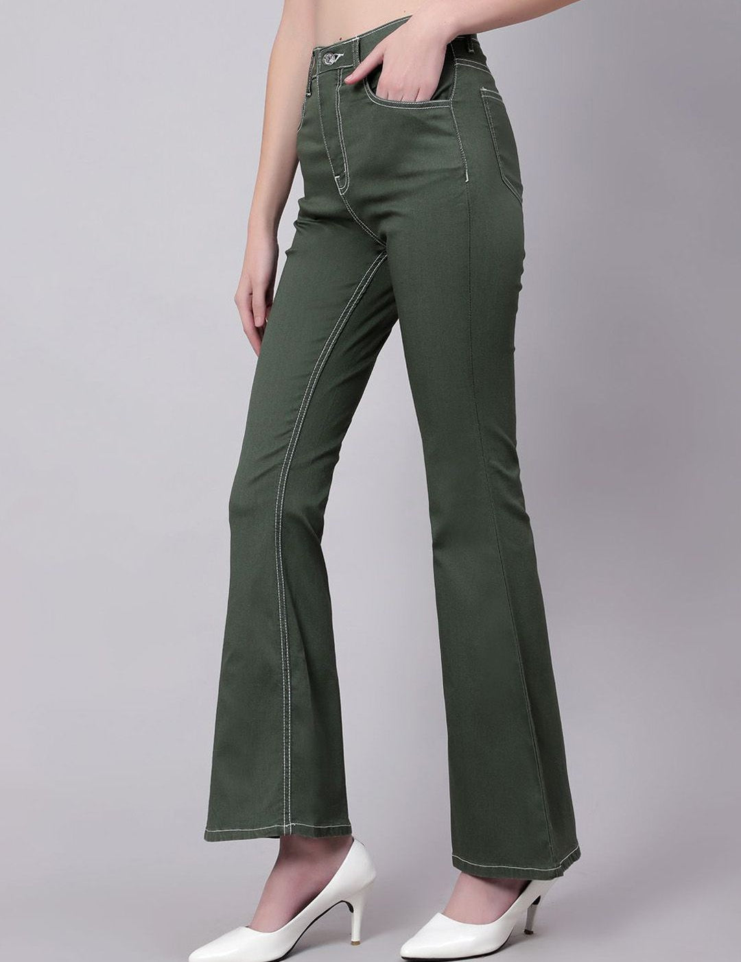 Kotty Women Bootcut High-Rise Stretchable Jeans