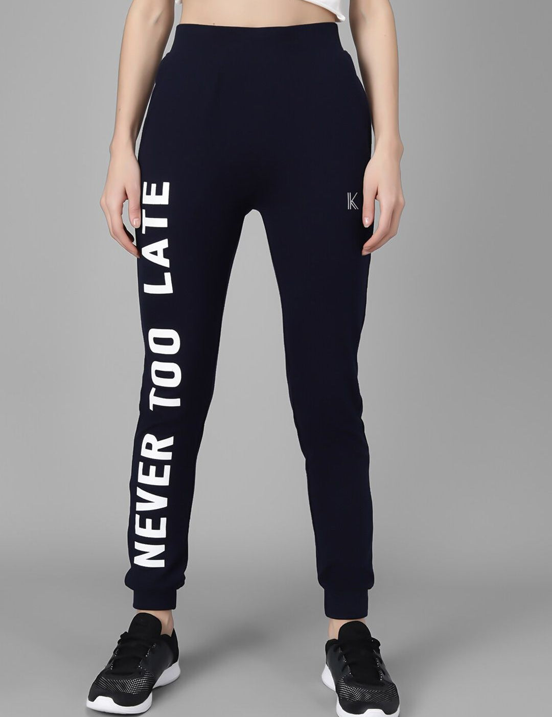 Kotty Women Navy Blue & White Printed Joggers