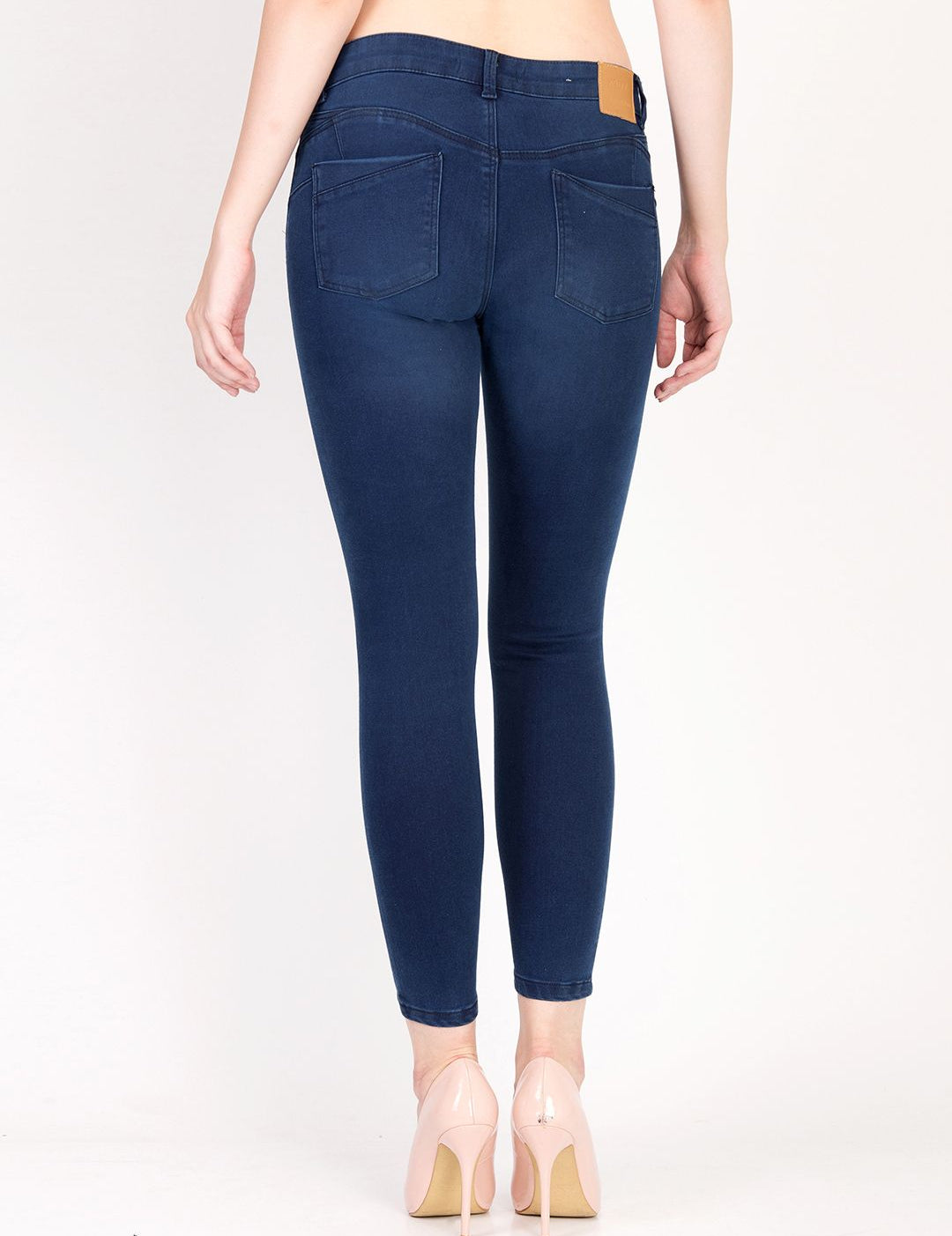 Kotty Women Navy Blue Skinny Fit High-Rise Clean Look Jeans