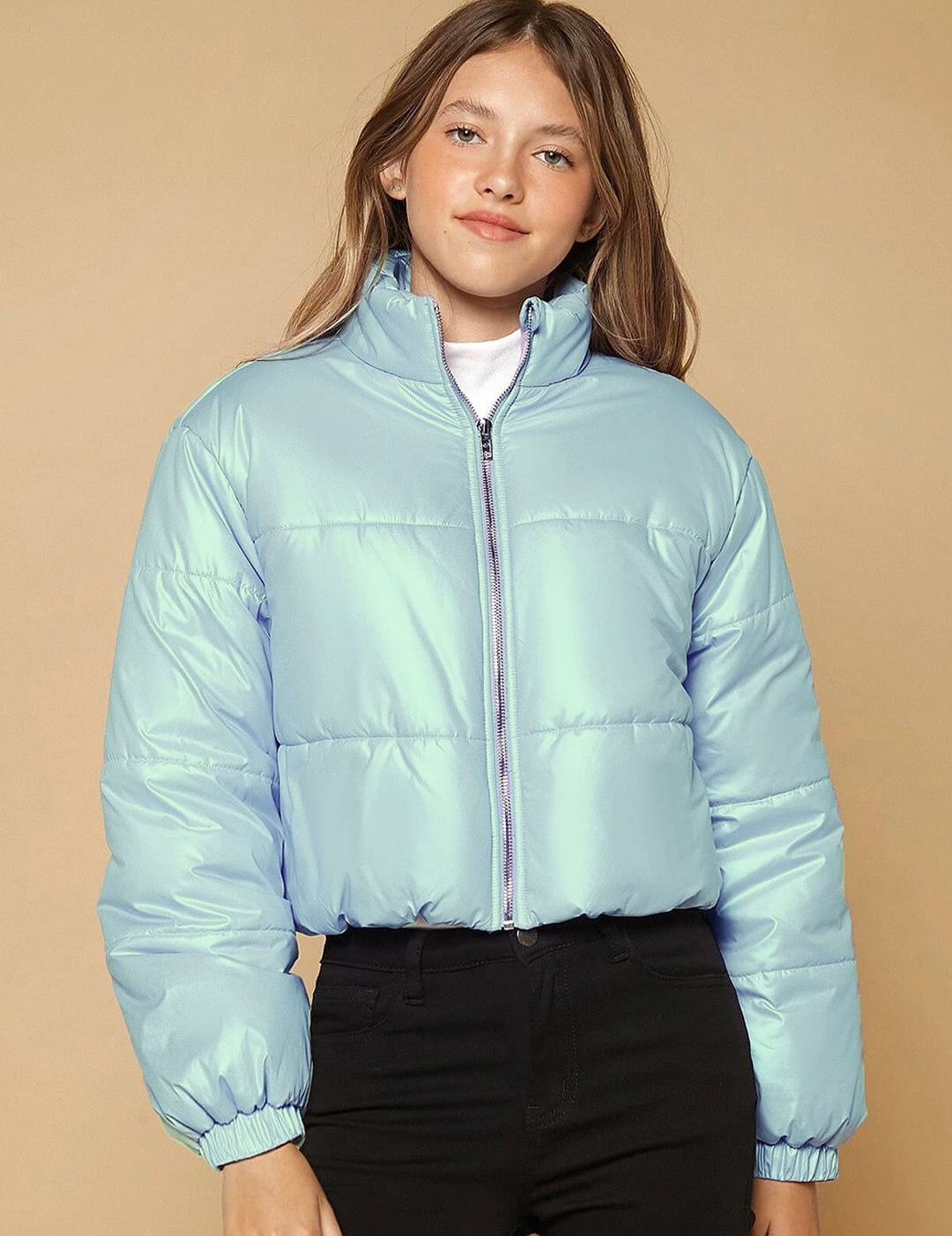 Kotty Girls Stand Collar Puffer Jacket