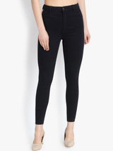 Kotty Women Black Skinny Fit High-Rise Clean Look Jeans