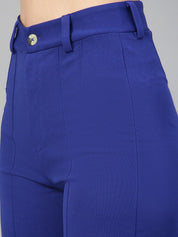 KOTTY BIZwear Women Relaxed Straight Fit High-Rise Easy Wash Trousers