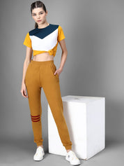 Kotty Women Mustard Yellow Solid Joggers