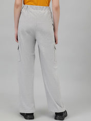 Kotty Women Grey Mid-Rise Straight-Fit Track Pants