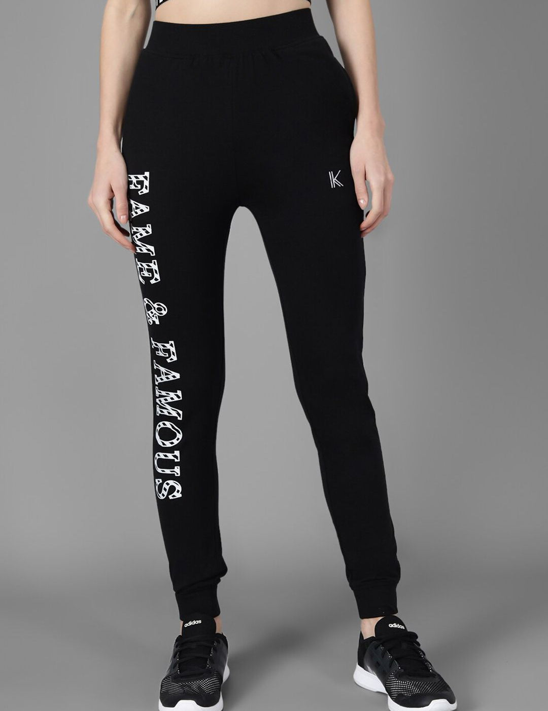 Kotty Women Black & White Printed Joggers