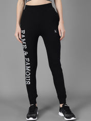 Kotty Women Black & White Printed Joggers