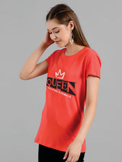 Kotty Typography Printed  Round Neck T-shirt