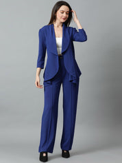 Kotty Blue Shawl Neck Blazer & Trouser