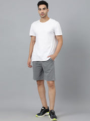 Kotty Men Grey Mid-Rise Regular Shorts