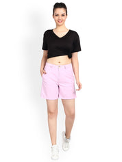 Kotty Women Pink Solid  Regular Shorts