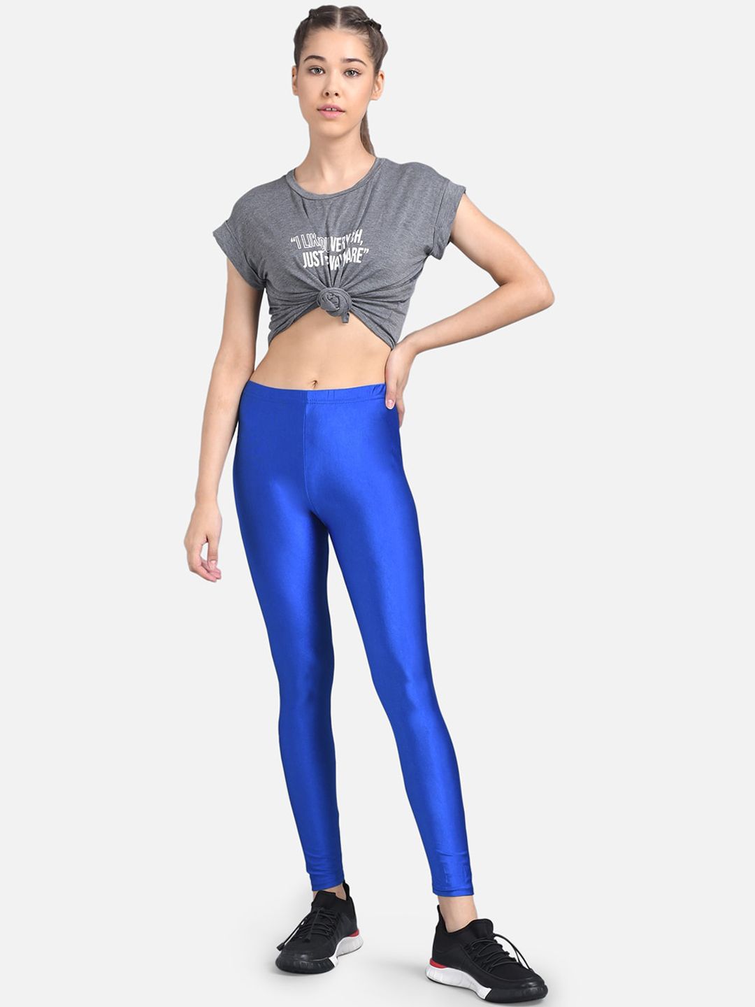 Kotty Women Blue Solid Tights