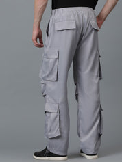 Kotty Men Relaxed Low-Rise Easy Wash Cargos Trousers
