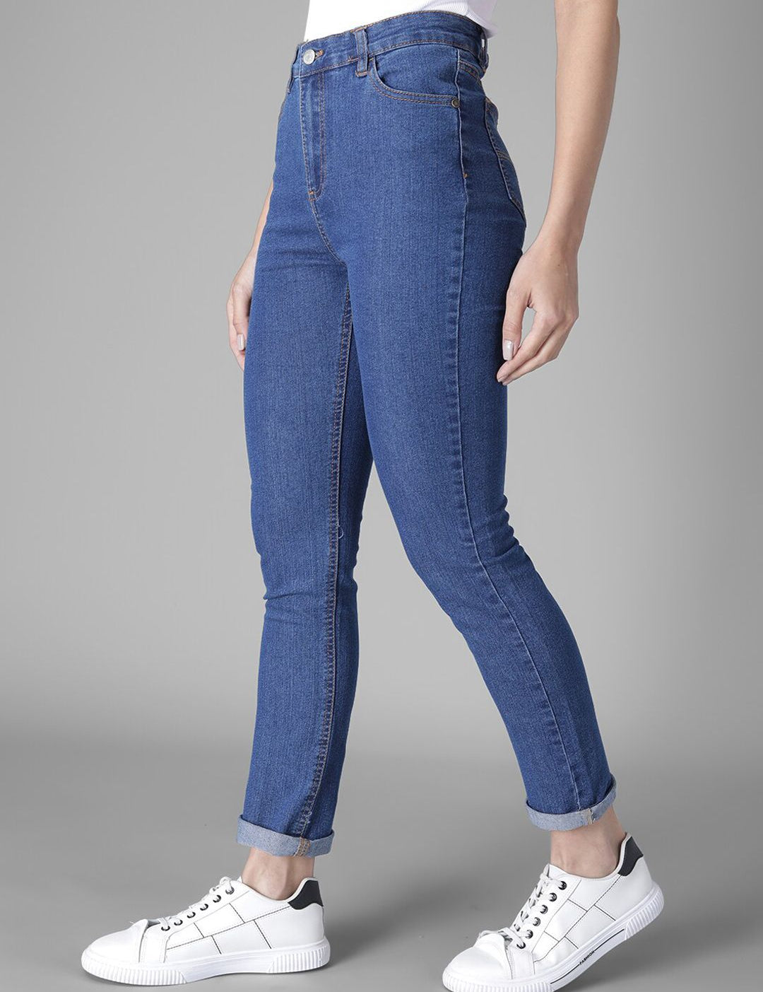 Kotty Women Blue Skinny Fit High-Rise Clean Look Jeans