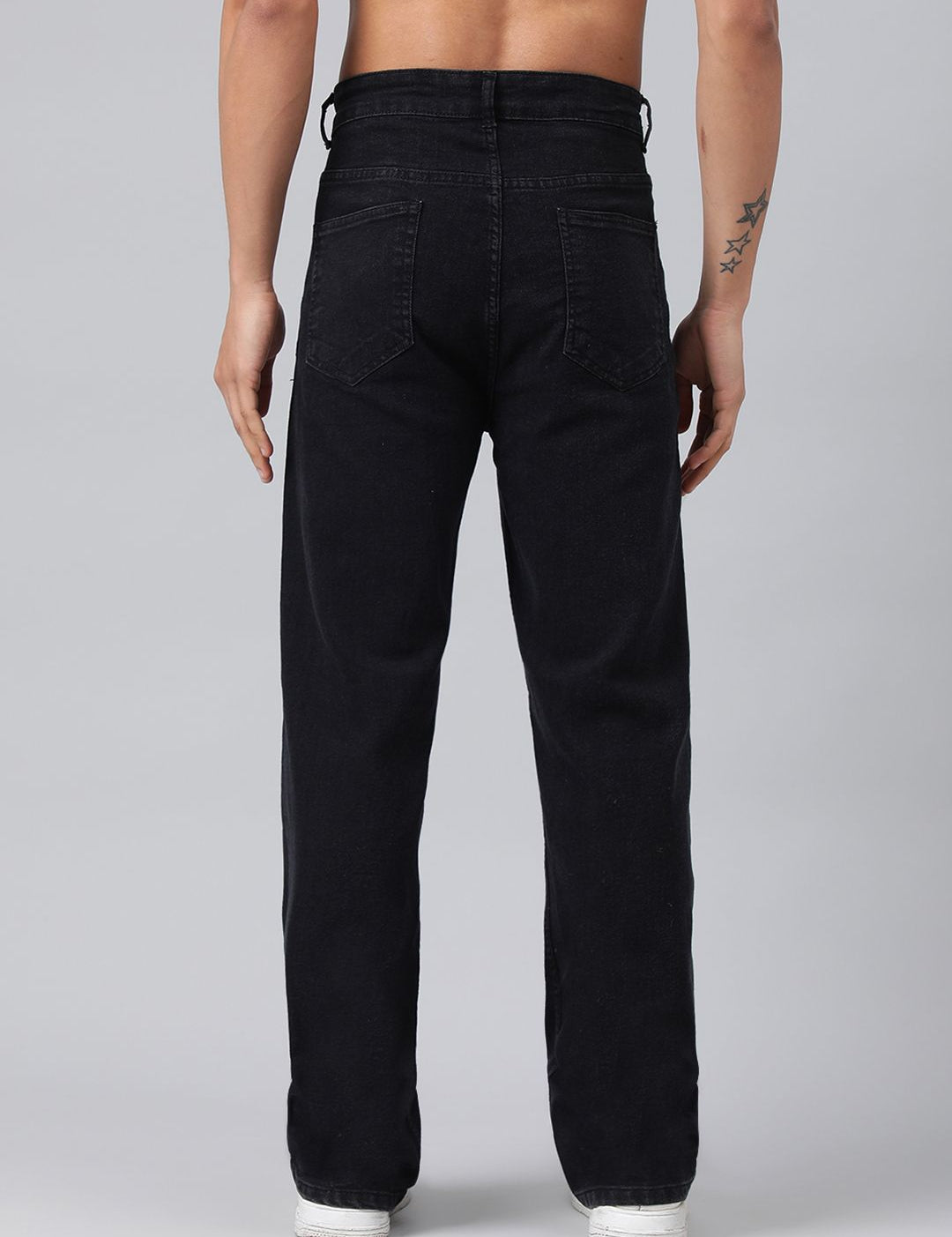 Kotty Men Black Stretchable Cotton Jeans