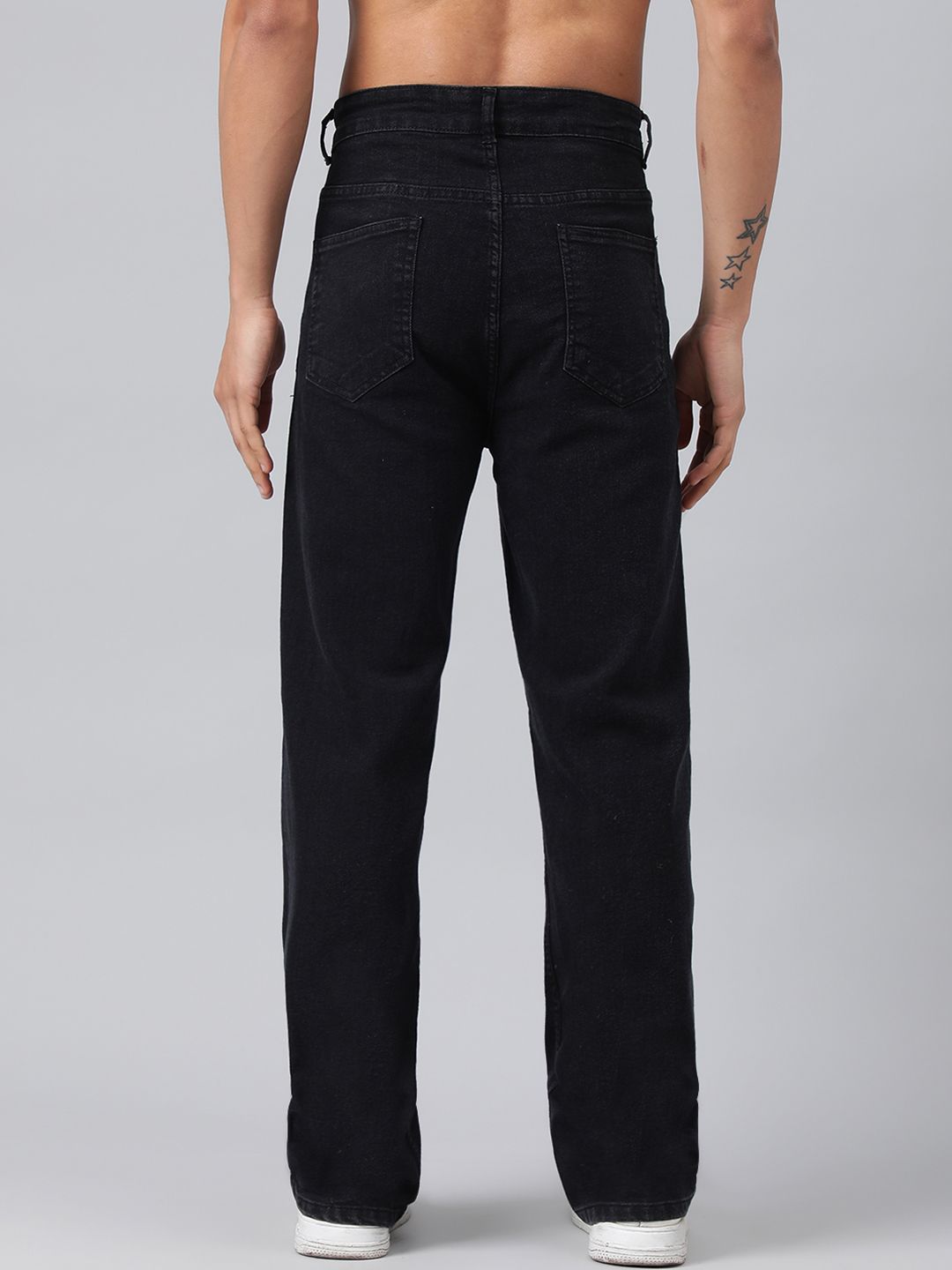 Kotty Men Black Stretchable Cotton Jeans