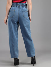 Kotty Women Blue Boyfriend Fit High-Rise Jeans