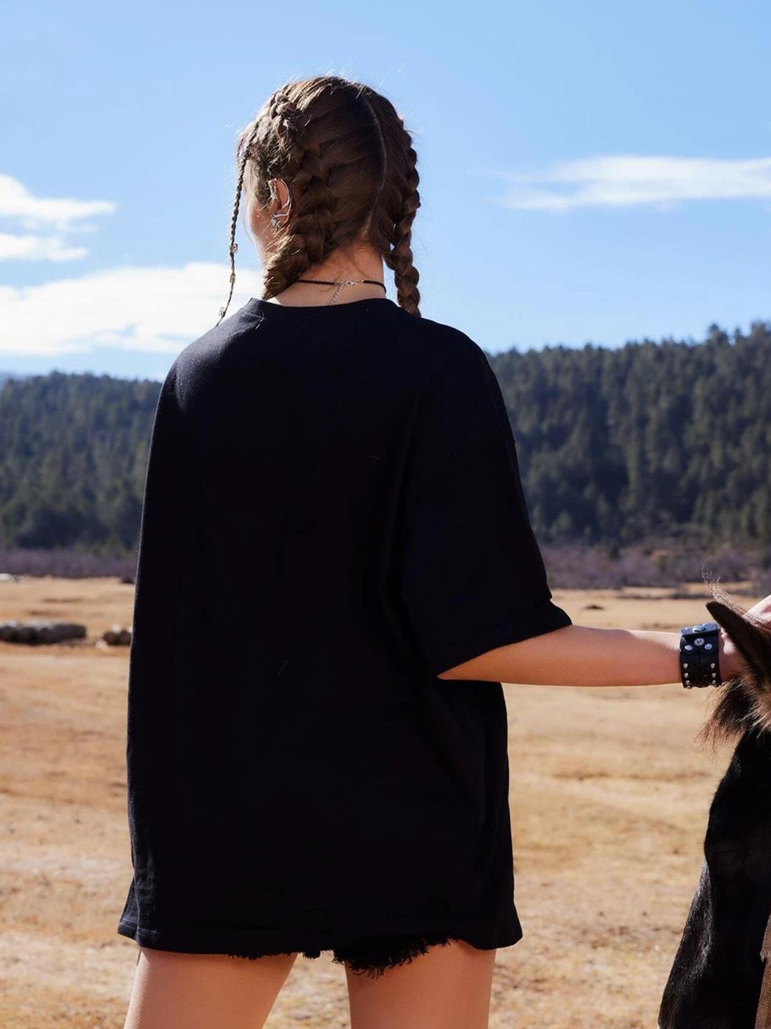 Kotty Graphic Printed Oversize Cotton T-shirt