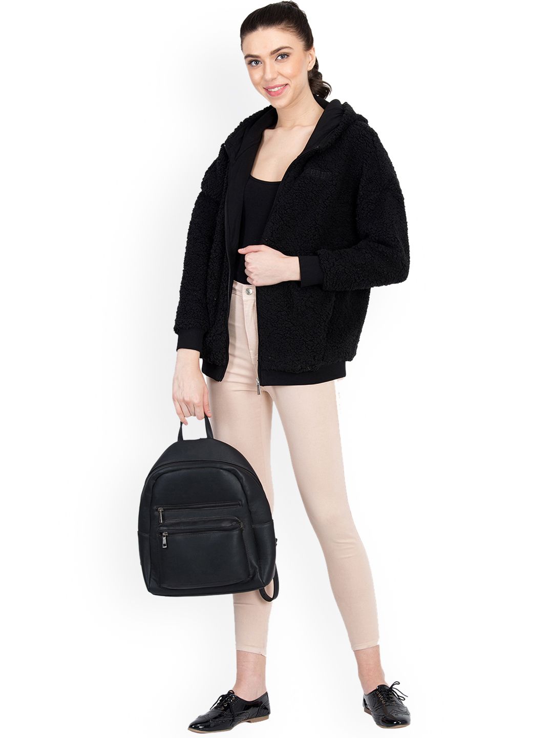 Kotty Women Black Solid Padded Jacket