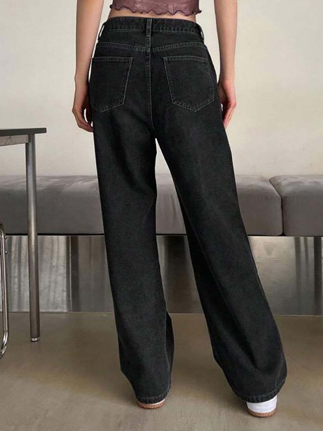 Kotty Women Straight Fit High-Rise Stretchable Jeans