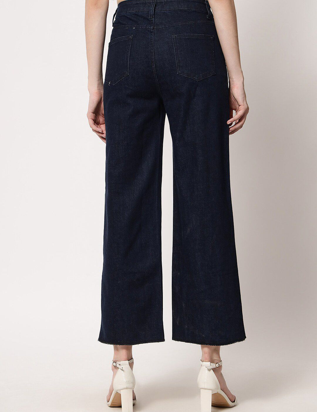 Kotty Women Navy Blue Jean Straight Fit Stretchable Jeans