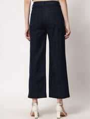 Kotty Women Navy Blue Jean Straight Fit Stretchable Jeans