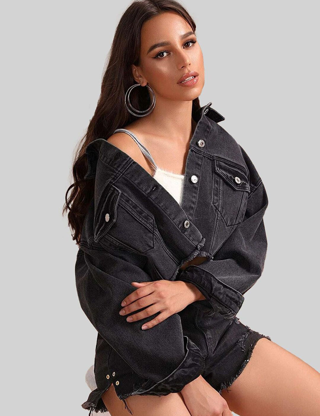 Kotty Washed Cotton Denim Jacket