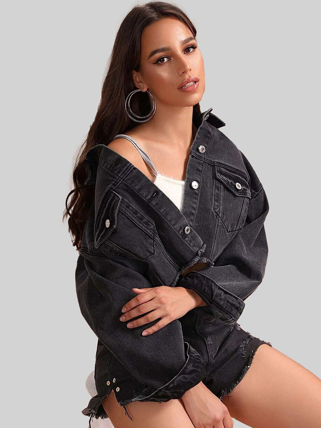 Kotty Washed Cotton Denim Jacket