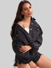 Kotty Washed Cotton Denim Jacket