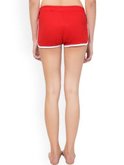 Kotty Women Red Solid Lounge Shorts