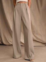Kotty Women Relaxed Straight Fit Pleated Trousers