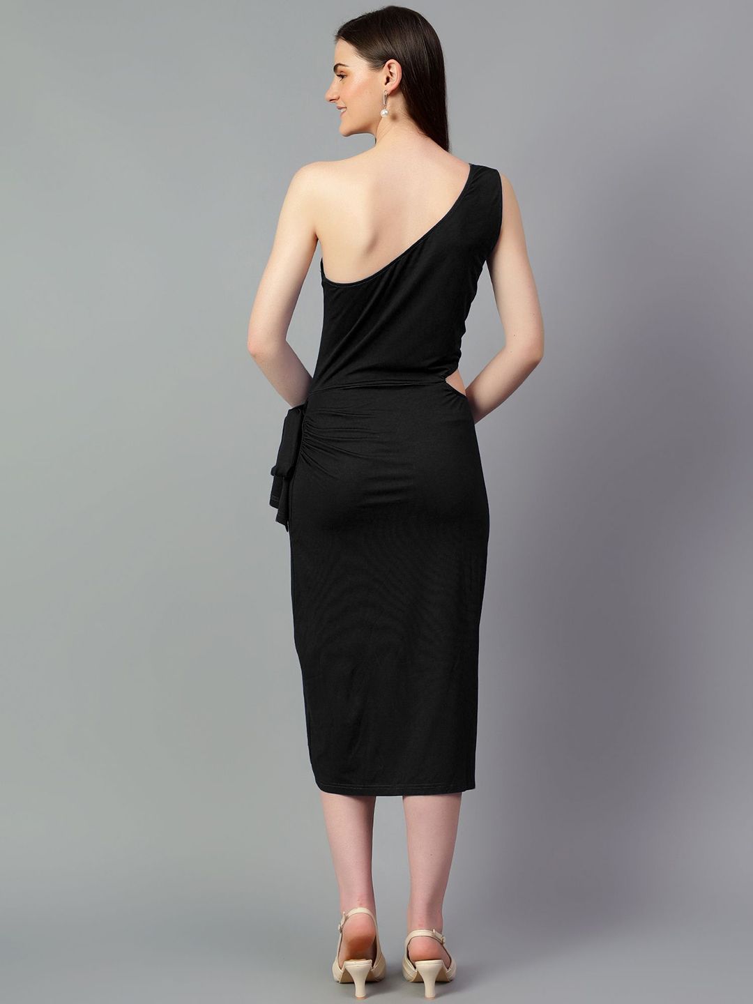 Kotty One Shoulder Sheath Midi Dress