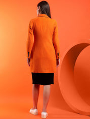 Kotty Solid Shawl Collar Longline Overcoat