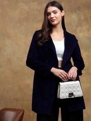 Kotty Women Solid Notched Overcoat