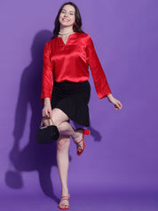 Kotty Women Solid V-Neck Top