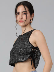 Kotty Embellished Print Crop Top