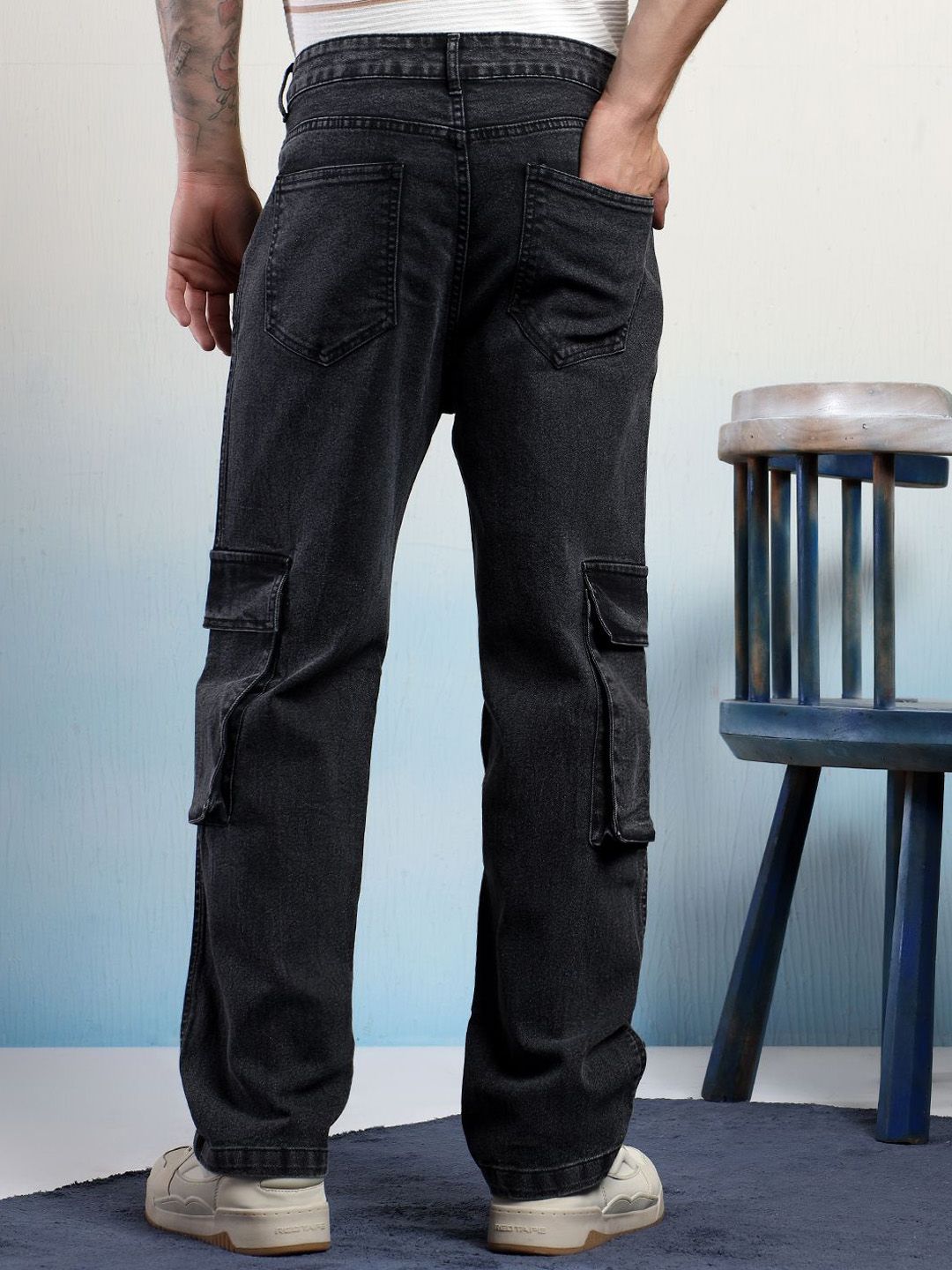 Kotty Men Cotton Regular Fit Mid-Rise Jeans